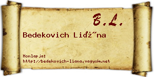 Bedekovich Liána névjegykártya